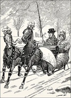 Tobogganing, scene from the novel Elective Affinities