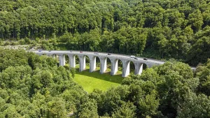 Todsburg bridge, A8 federal motorway near Muhlhausen im Tale