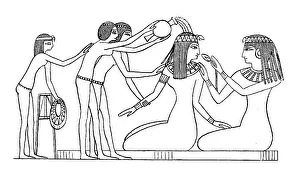 Toilet of an Egyptian lady in Thebes