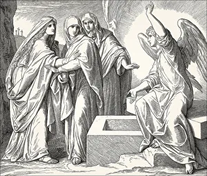 The Empty Tomb, New Testament, by Julius Schnorr von Carolsfeld