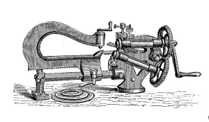Tools for sheet metal working, 19th century: a pair of scissors for circles