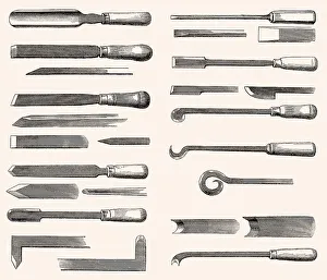 Tools for wood working, 19th century
