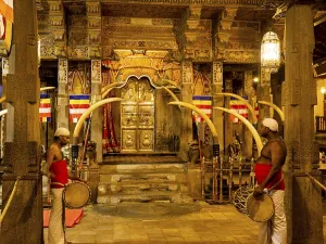 Tooth temple inside with drummer