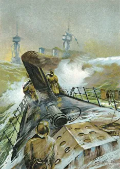 A torpedo boat, c. 1900, painting by Willy Stoewer