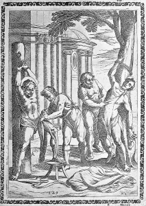 Framed Print : Torture, convicted person skinned alive