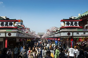 Tourists on their way to SensO-ji temple