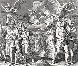 Tower of Babel, Old Testament, by Julius Schnorr von Carolsfeld