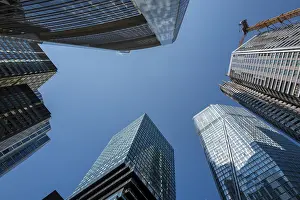 Tower blocks and office buildings in the centre of the Main metropolis of Frankfurt