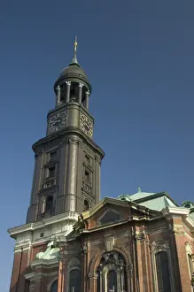 Tower of St Michaelis church at Hamburg Germany