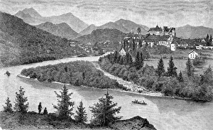 Town of Fuessen in the Allgaeu