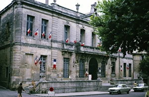 Town hall building in Uzes, Uzes, France 1975