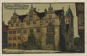 Town hall in Hannoversch Muenden, Hann