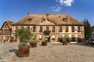The town hall Hotel de ville in Bergheim
