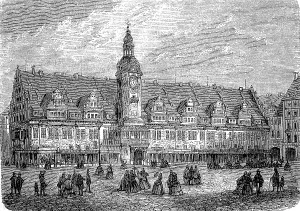 The town hall of Leipzig, Germany