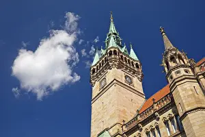 Town Hall, old building built by the city architect Ludwig Winter in the neo-Gothic style