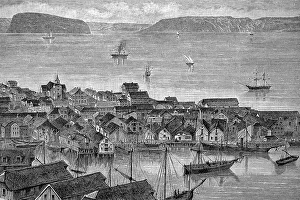 The town of Hammerfest in the north of Norway