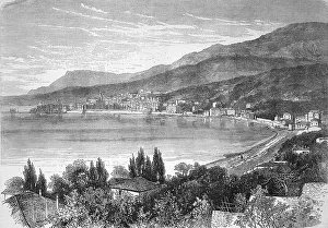 The Town of Menton on the Mediterranean