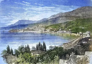 The Town of Menton on the Mediterranean