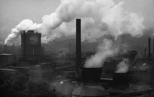 The town of Neunkirchen was dominated by industrial dirt and the Neunkircher Eisenwerke on 02