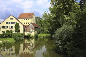 The town mill is a sight in the historic centre of the old town