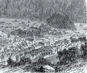 Town of Wildbad in 1878, Baden-Wuerttemberg