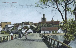 Townscape of Lyck, formerly East Prussia