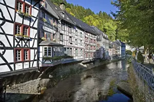 Townscape of Monschau on the Rur river