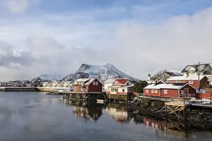 Category Scandinavia Prints: Townscape, rorbu or rorbuer fishermen's huts