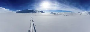 Category Scandinavia Prints: Traces of ski tourer in the snow