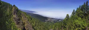 Trade wind clouds in the Orotava Valley and above the town of Orotava