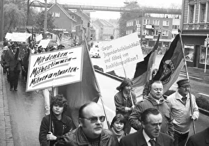 The traditional 1982 May Day procession of the trade unions