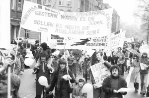 The traditional 1982 May Day procession of the trade unions