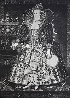 Traditional costumes from England at the time of Mary Stuart