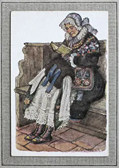 Traditional costumes in Germany in the 19th century