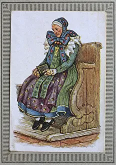 Traditional costumes in Germany in the 19th century