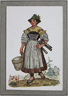 Traditional costumes in Germany in the 19th century