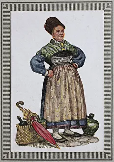 Traditional costumes in Germany in the 19th century