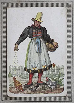 Traditional costumes in Germany in the 19th century