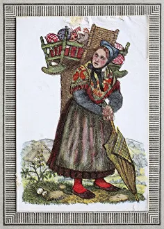 Traditional costumes in Germany in the 19th century