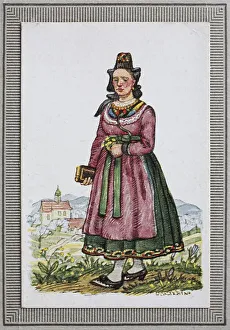 Traditional costumes in Germany in the 19th century