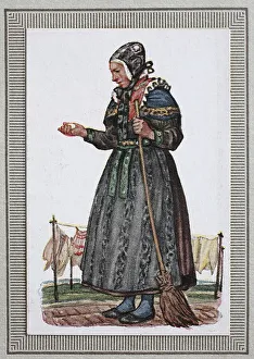 Traditional costumes in Germany in the 19th century