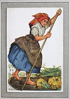 Traditional costumes in Germany in the 19th century