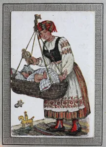 Traditional costumes in Germany in the 19th century