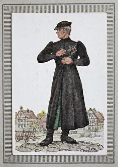Traditional costumes in Germany in the 19th century