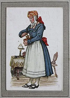 Traditional costumes in Germany in the 19th century
