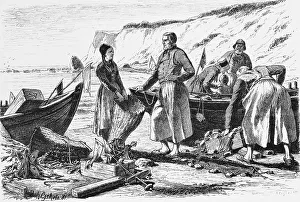 Traditional costumes on the Moenchgut peninsula