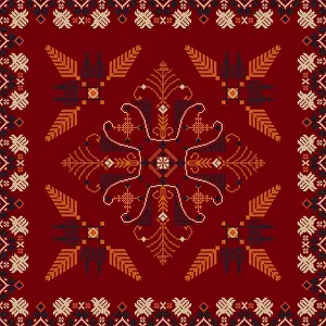 Traditional Latvian embroidery seamless pattern