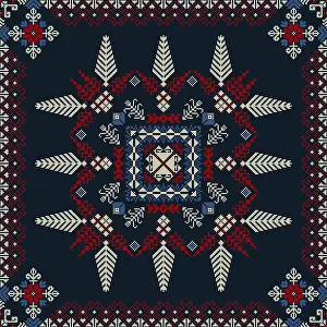 Traditional Latvian embroidery seamless pattern