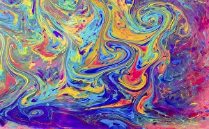 Traditional marbling artwork patterns as colorful abstract background