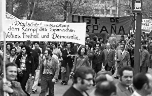 The traditional May Day demonstration of the German Trade Union Confederation (DGB) in Dortmund